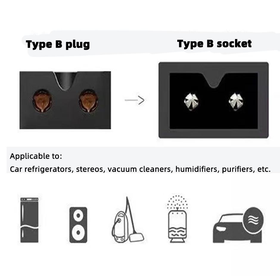 2 Pin Connection Cable Lead Power Adapter Plug Wire for Car Cooler Cool Box Mini Fridge DC 12V Mini Fridge Stereos Vacuum