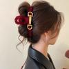Wool Winding Horseshoe Buckle Hairpin Grab Clip Niche Light Luxury Back Head Shark Clip Temperament