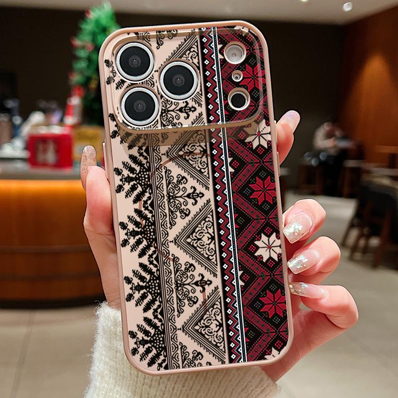 Magnetic For Magsafe Case For iPhone 17 Pro Max European-style Vintage Pattern Skin Feeling Cover For iPhone 16 15 14 13 Pro Max