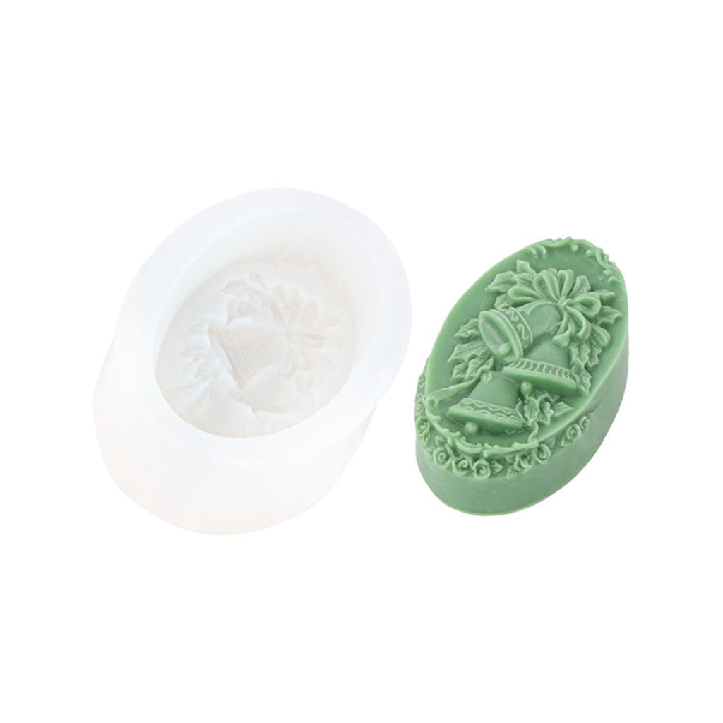 Christmas Embossed Silicone Mold Holiday Candle Silicone Mould For Epoxy Resin Handmade Craft Candle Soap Making Mould