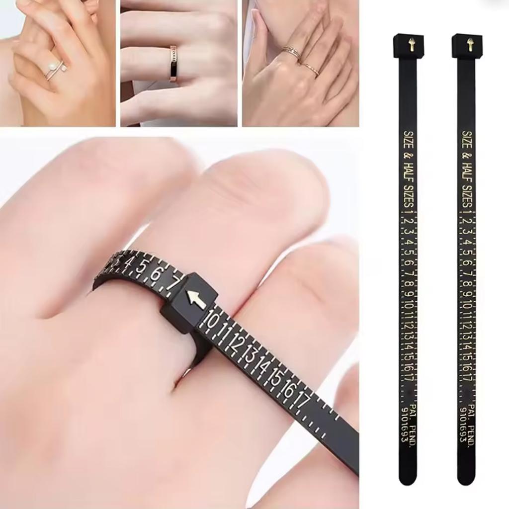 Ring Sizer Finger Circumference Size Measurement Belt Measuring Reusable Finger Size Gauge Jewelry Sizing Tool