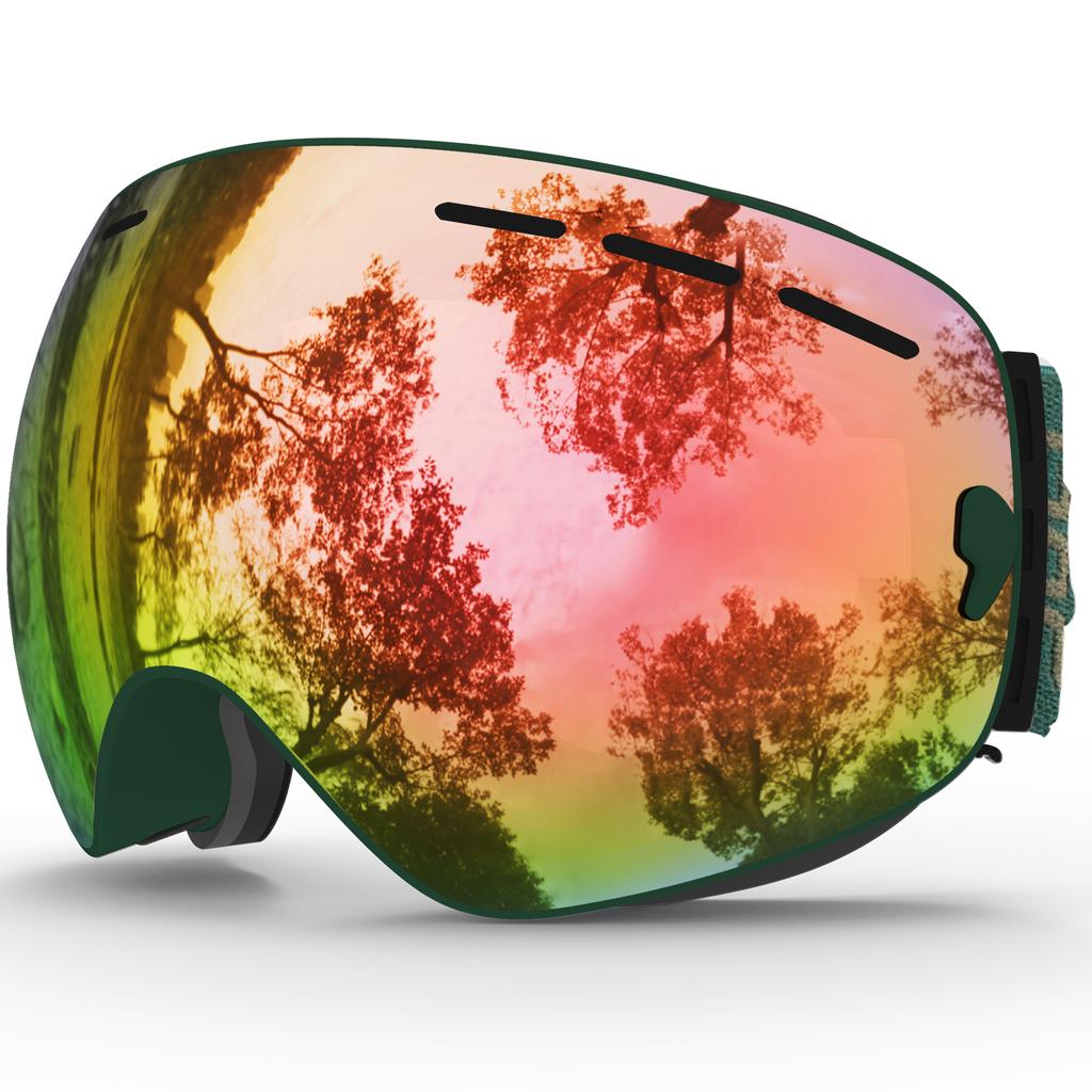 Ski Goggles Winter Snow Sports Anti-fog UV Protection for Men Women Youth Interchangeable Lens Premium Goggles