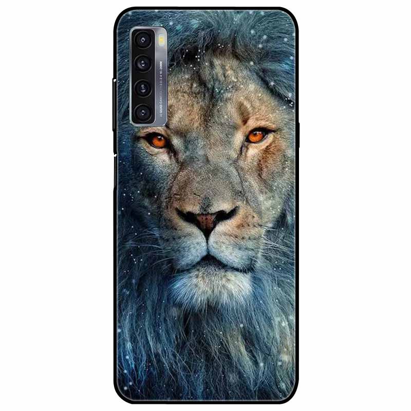 For TCL 20L Plus Case 20L+ Silicone Soft Shockproof TPU Back Cover for TCL 20S 20L Case Black Bumper Painted Funda TCL20S Capa