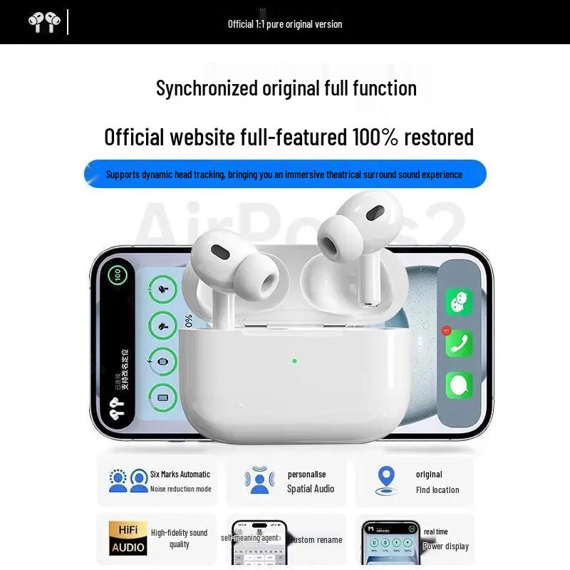 Huaqiangbei Pro 3. Generation Geräuschunterdrückende Bluetooth-Kopfhörer – Hochwertiger Klang für Apple