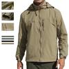 Men's Spring Autumn Thin Hooded Jacket with Waterproof & Mesh Lining Adjustable Cuff Outdoor  Casual Coats Multi-Color Options