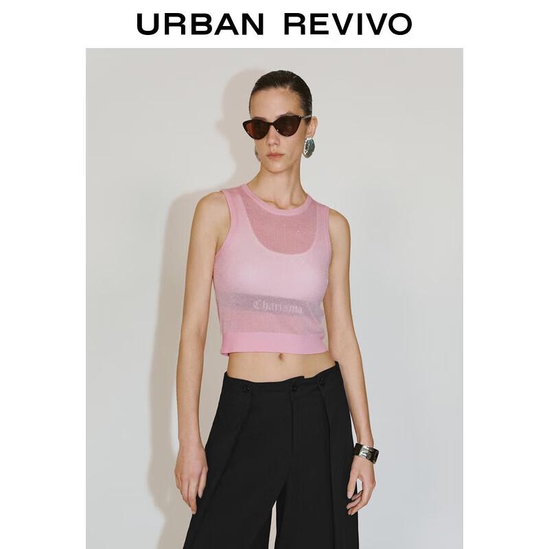 

Женский простой вязаный топ без рукавов UR L