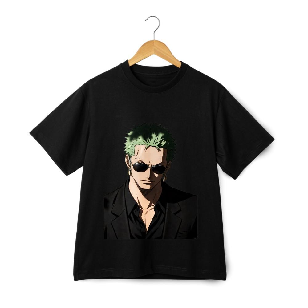 

One Piece Зоро Крутая Аниме Футболка Стильная Футболка в Стиле Манги Унисекс Модная Повседневная Футболка 4XL