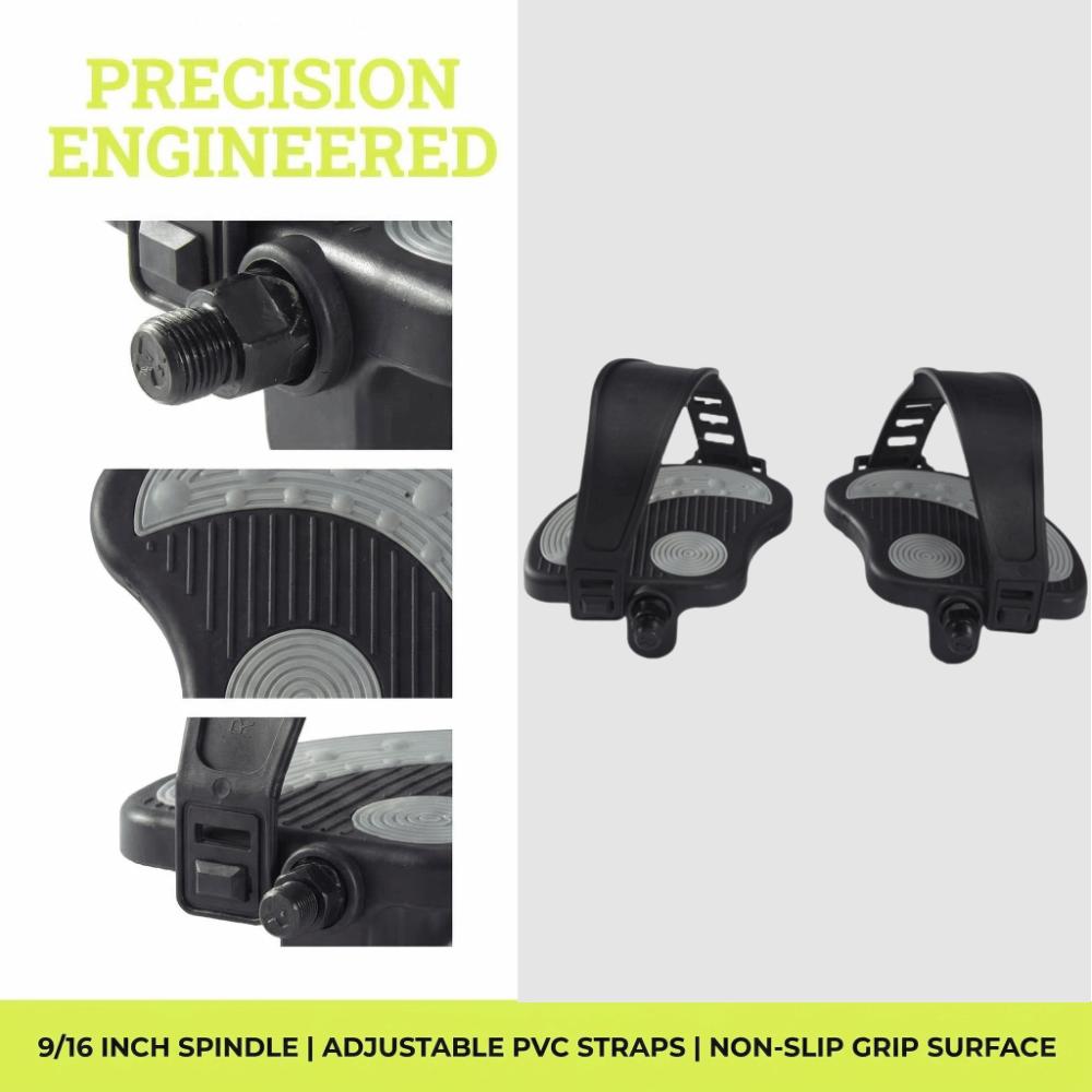 1 Coppia con Cinghie Regolabili Pedali Cyclette Sostituzione Pedali Bicicletta Upgrade Bicicletta Indoor