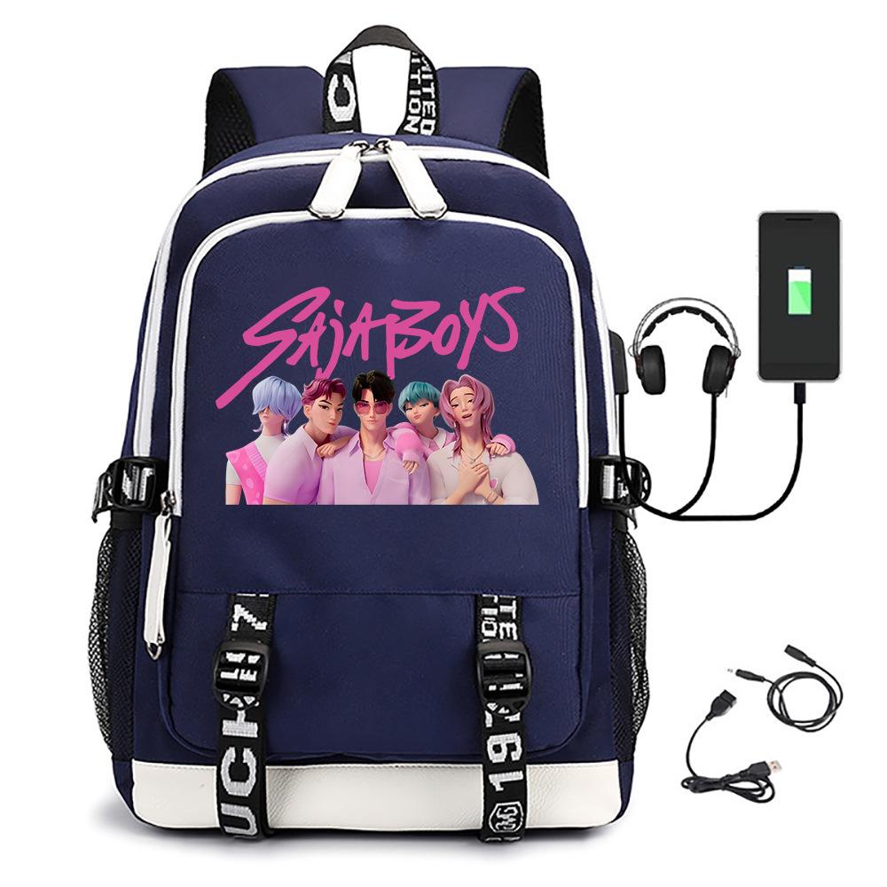 Heksenjager Sajaboys Bedrukte Middelbare School Student Campus Schooltas Grote Capaciteit Multifunctioneel Usb Casual Schooltas One size fits all