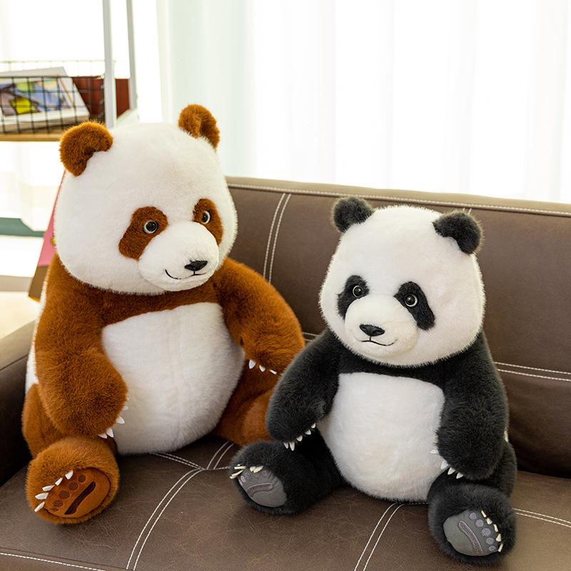 Realistic Panda Plush Toy - Huahua Fluffy Doll for Children's Gift, Valentine's or Birthday Surprise