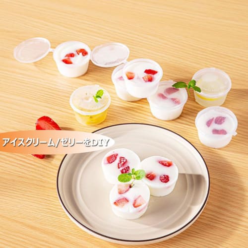 50 Leak-Resistant Disposable Dressing Cups with Hinged Lids, Soy Sauce Dispensers, Mini Condiment Dispensers, Takeout Containers, Mini Disposable Cups