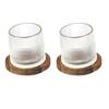 Set Of 2 Whiskey Glasses With Coasters