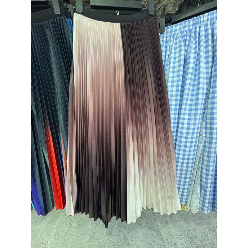 Solid Color Elastic Waist Bag Hip Skirt Pure Color Elastic Waist