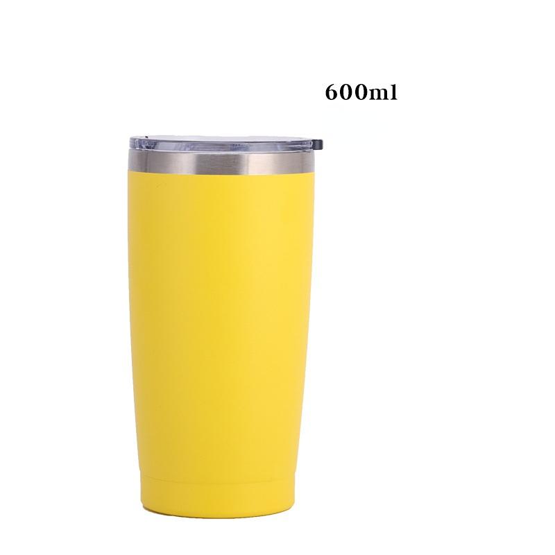 Coffee Cup Thermos Cup 600ml Vacuum Flasks Portable Stainless Steel Thermos Cup Water Bottle Travel Tea Mug Office Thermos Cup 600ml