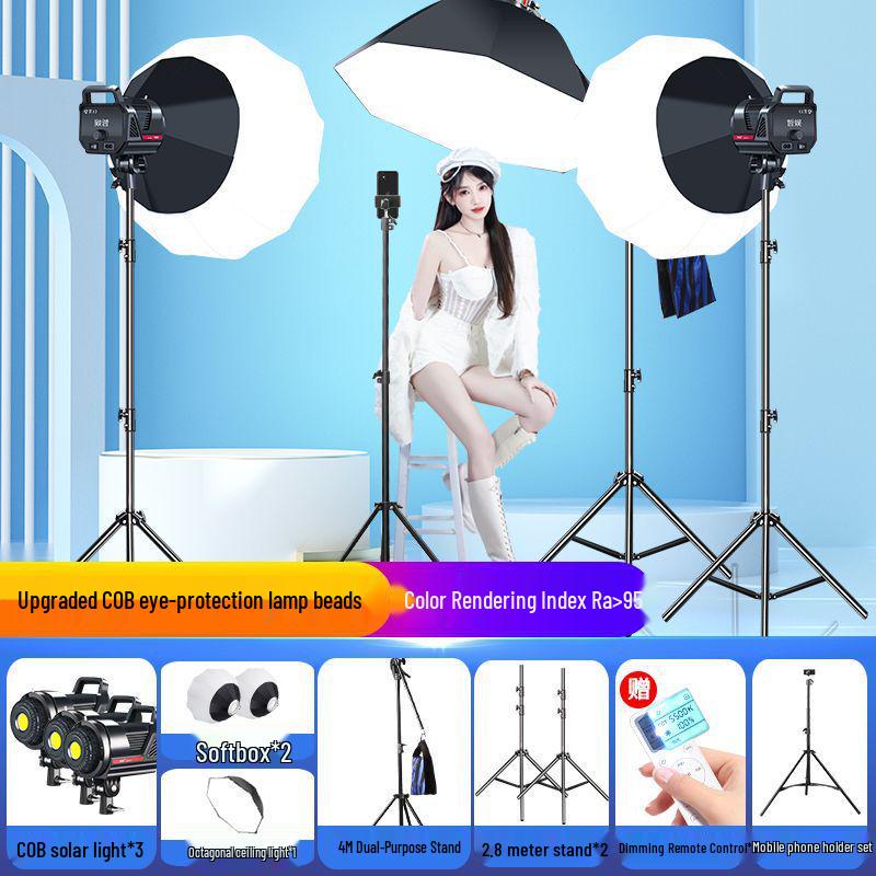 Professional 2000W LED Room Fill Light for Indoor Photography - Super Bright Streamer Beauty Lighting for Clothing Photography