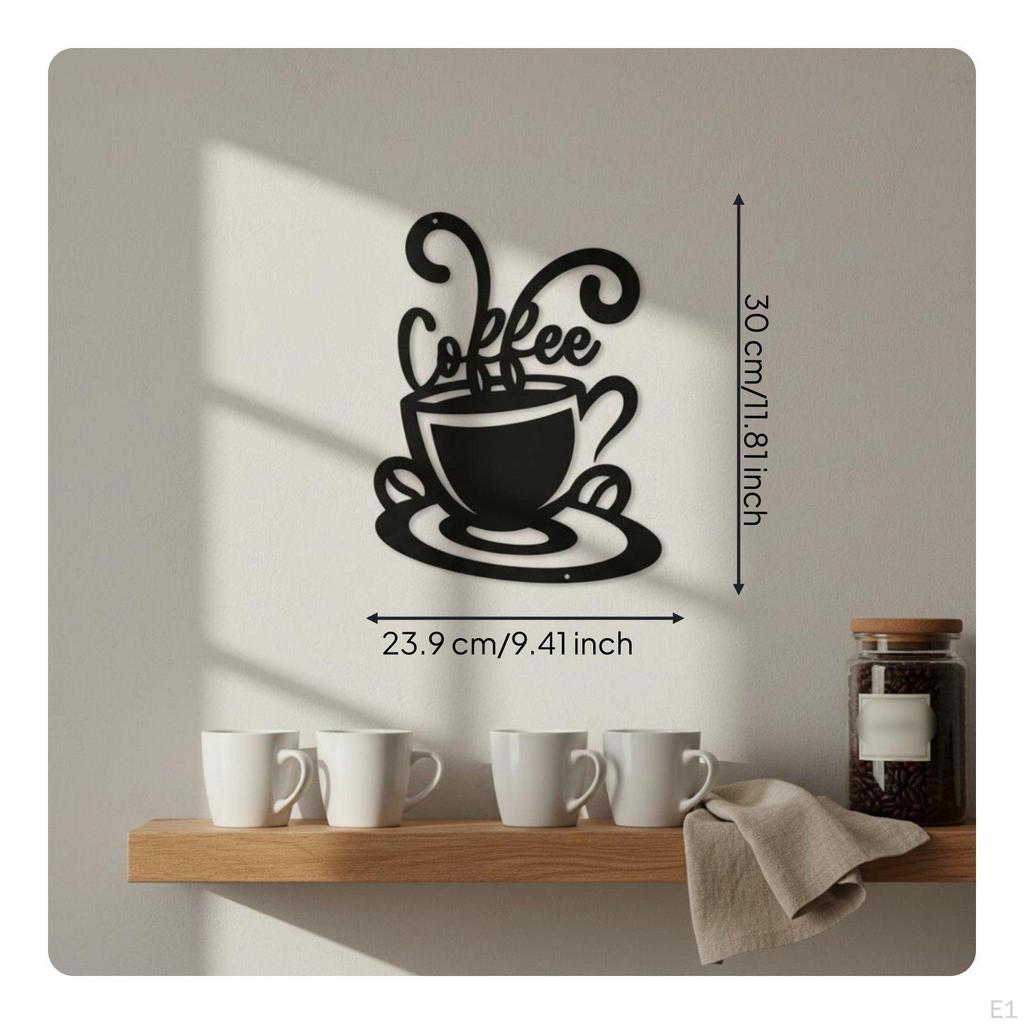 Décoration Murale Tasse à Café Design Ajouré Impact 3D Décoration Intérieure pour Café