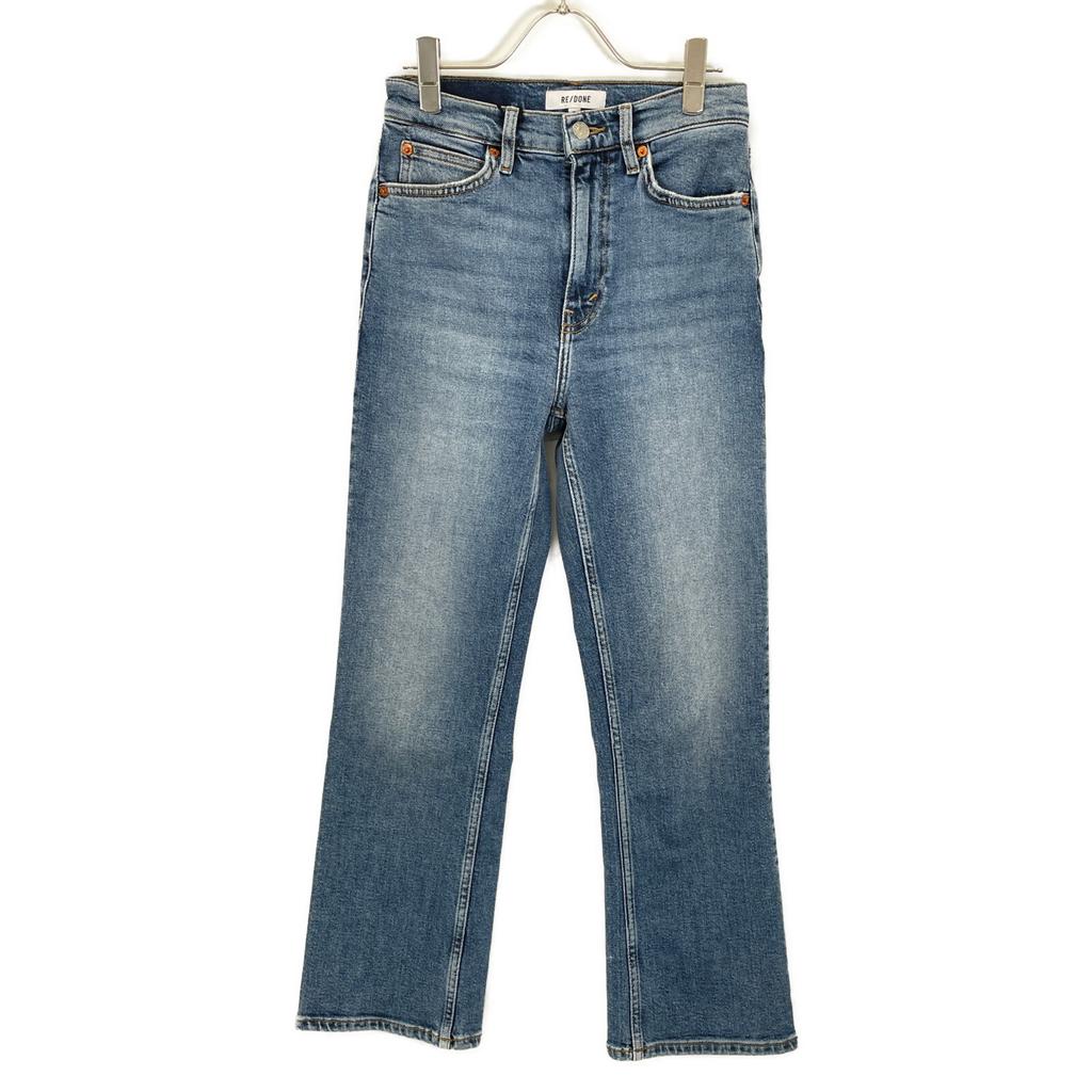 RE/DONE 70S Cropped Boot Cut Denim Pants Bottoms 25 blueUsed