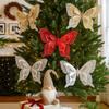 With Clip Butterfly Hanging Decor Realistic Artificial Butterfly Ornaments  Christmas Tree