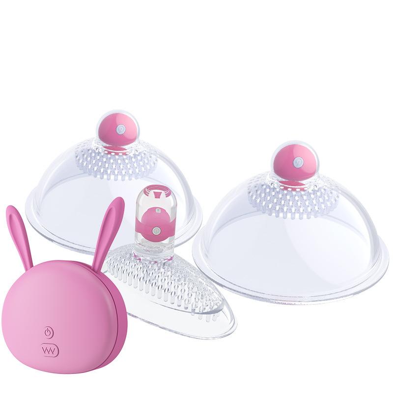 Nipple Sucker Vibrator Tongue Licking Nipple Cups Vibrator Clitoris Suction Massager Electric Breast Pump Breast Enlarge Massager Sex Toy for Women