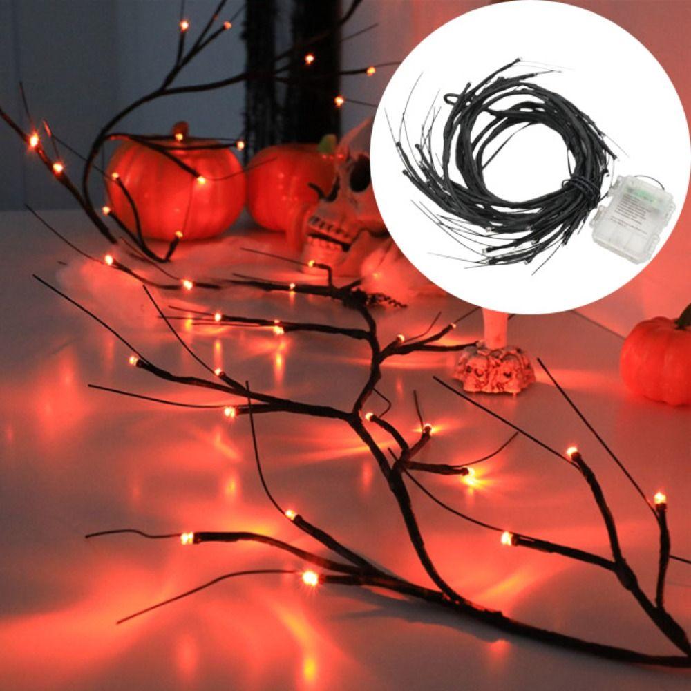 Scary Atmosphere Halloween Ghost Festival Lighting Bat Twig Lights  Spooky Decorations