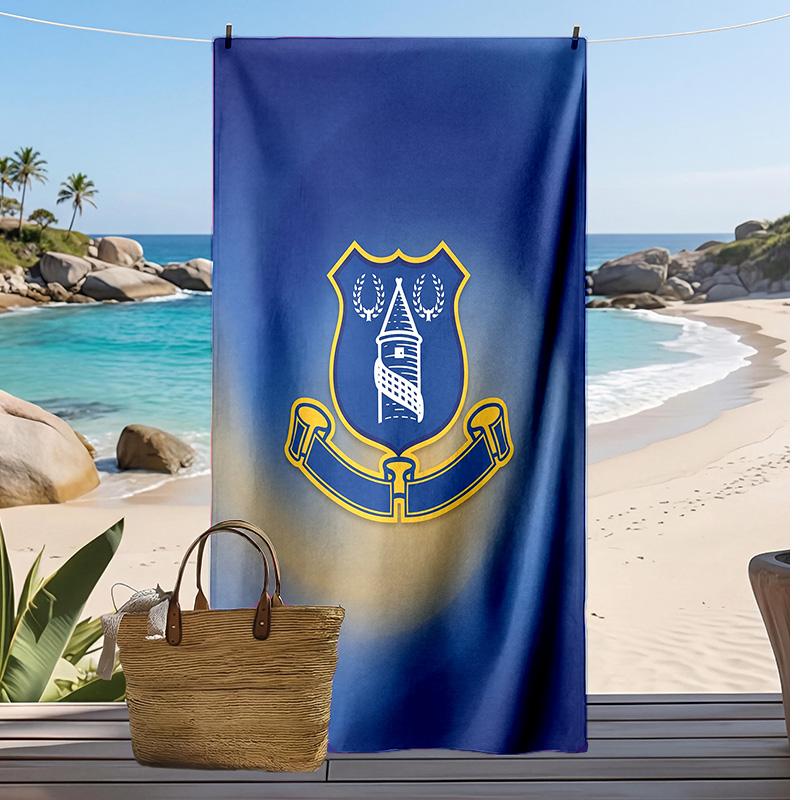 Asciugamano da Spiaggia con Stampa del Football Club Everton, Asciugamano Grande Morbido ad Asciugatura Rapida per Spiaggia Campeggio Nuoto