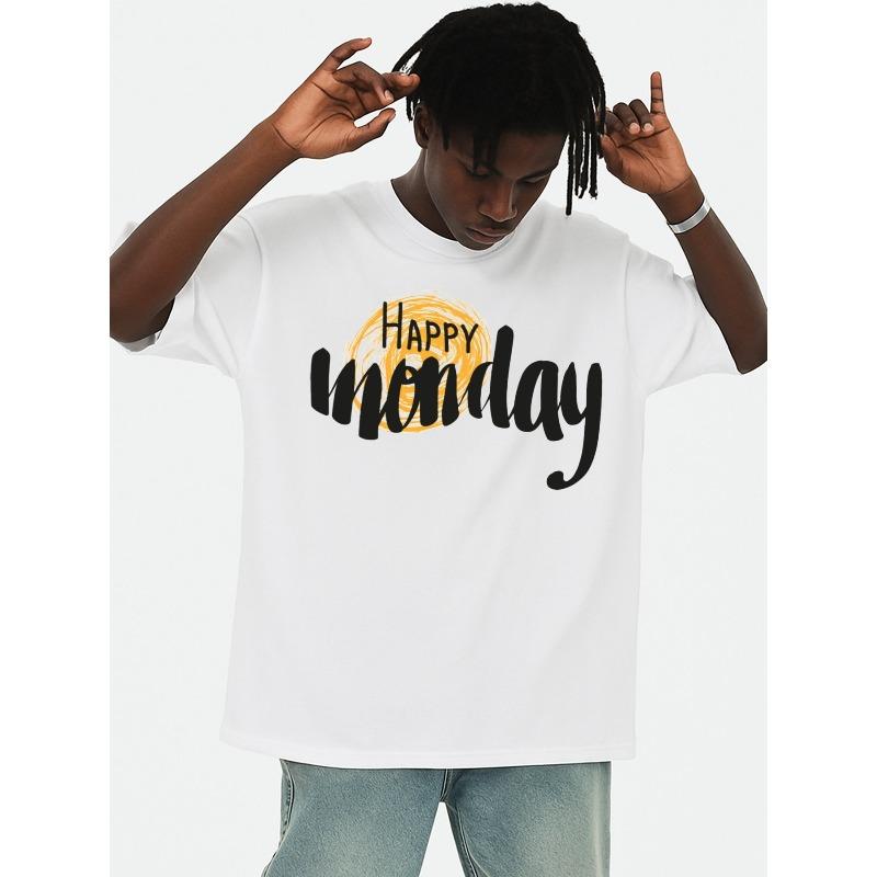 European sizes T-shirt, Round-neck Top, Lightweight Round-neck Short-sleeved S белый