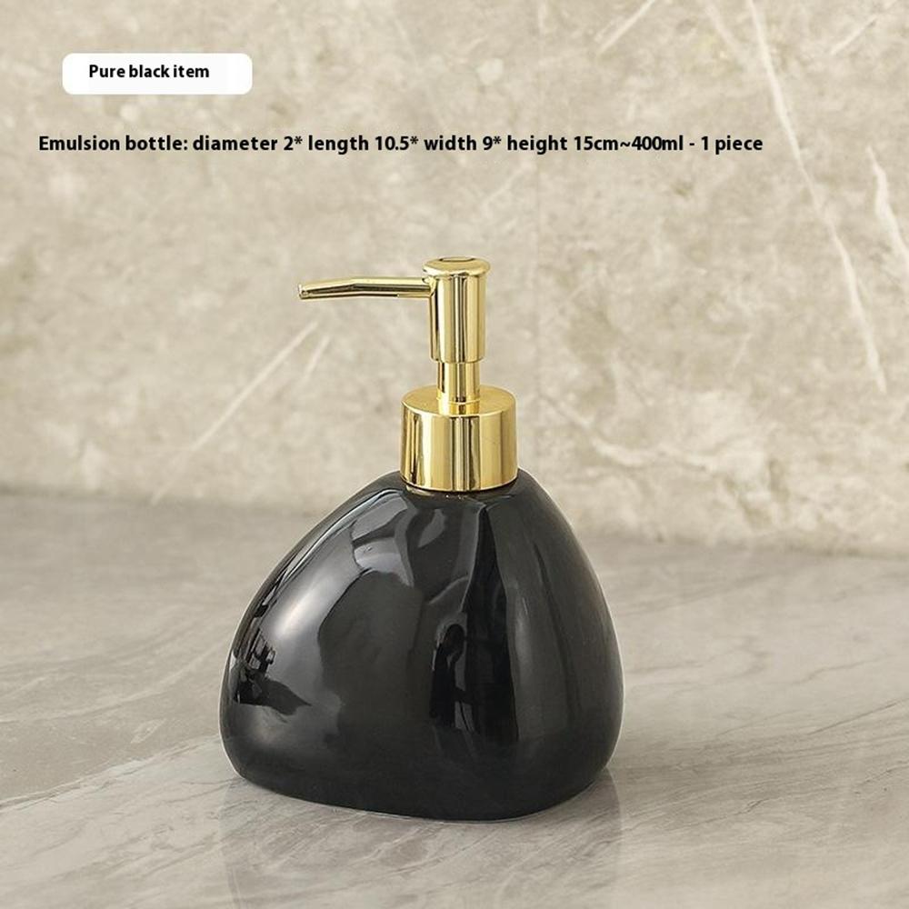 4Pcs/Set Ceramic Bathroom Accessories Toothbrush Holder Lotion Dispenser Bottle Rinsing Cup Soap Dish