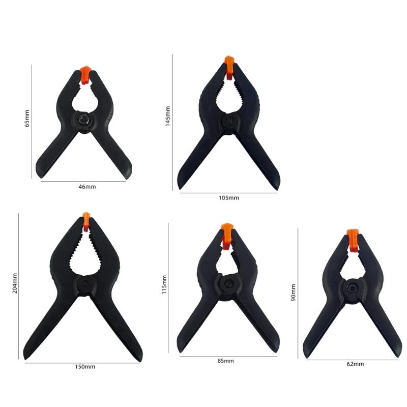 2/3/4/6/9inch Plastic Spring Clamps Small Heavy Duty Clip for Crafts Backdrop Stand Woodworking Photography Studios