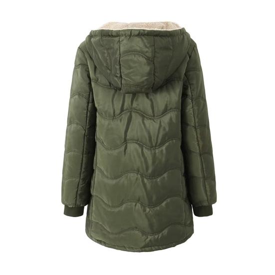Women'S Long Puffer Coat Winter Fleece Lined Thickened Down Jacket