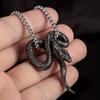 Serpentine Necklace - Elegant Silver Tone Chain Jewelry