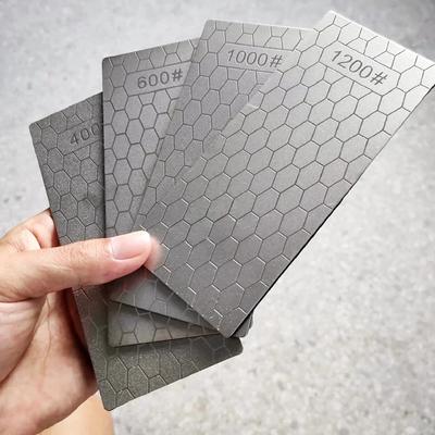 600/1000/800 Grit Diamond Knives Sharpening Stone Grindstone Non-Slip Knife Sharpener Ultra-thin Honeycomb Surface Whetstone