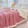 Butterfly Solid Color Jacquard Multifunctional Blanket  Fleece Blanket Milk Fleece Warm Casual Cover Blanket