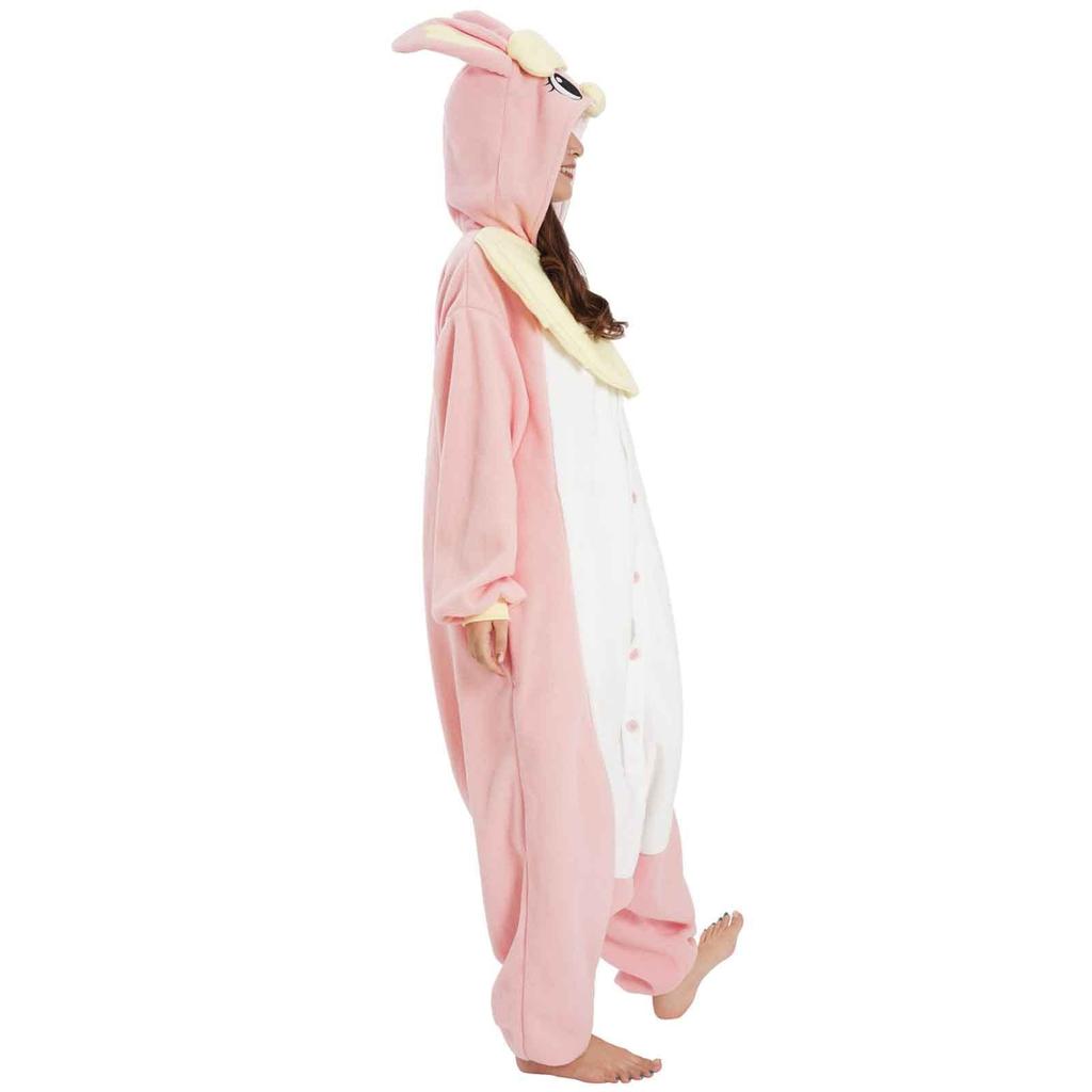 SAZAC Pink Rabbit Kigurumi (Adult) Fleece Animal Costume, 2933