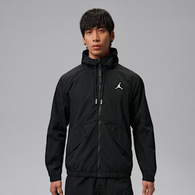 Jordan Jackets Men s Black Hooded Non Detachable Moderate S