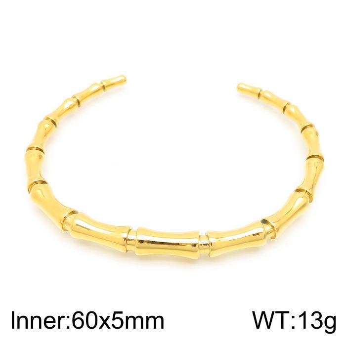 Women's Minimalist Bamboo Joint Titanium Steel Bracelet - Light Luxury, Exquisite High-End Design