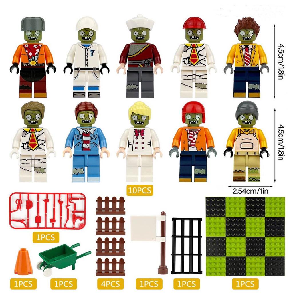 10KS PVZ Minifigurka Kreslený Anime Model Vzdělávací Malá Peleta Sestavit Stavební Kostky Figurky Hračky Dětské Dárky