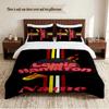 Lewis Hamilton Personalized Custom Name 3‑Piece Bedding Set Soft Duvet Cover Set For Bedroom Home Decor