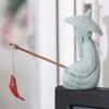 Cute Fisherman Statue Sandstone Garden Statue Micro Landscape Decor Dolls Statue  Living Room