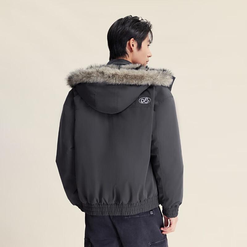 Jack & Jones Herren Kapuzen Winterjacke mit Fellkragen