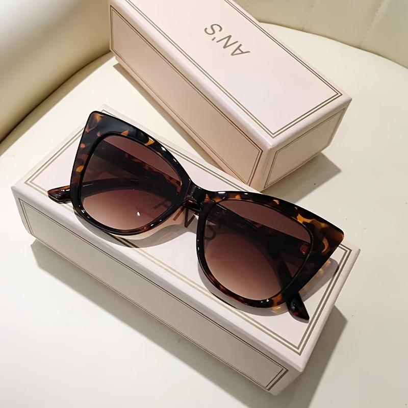 Fashion Street Shooting Cat Eye Sunglasses Po Props Oval Frame Gradient Lens Sun Glasses UV400 Protection Eyewear for Women