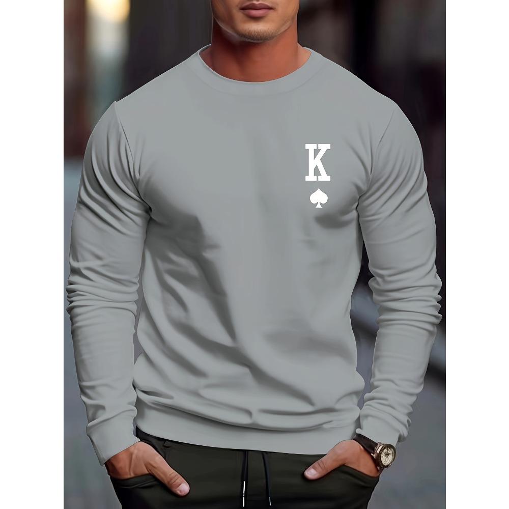 Men's Long Sleeved Casual Fashionable Simple Style Fashionable Versatile Comfortable Casual Plus Size Men's T-shirt