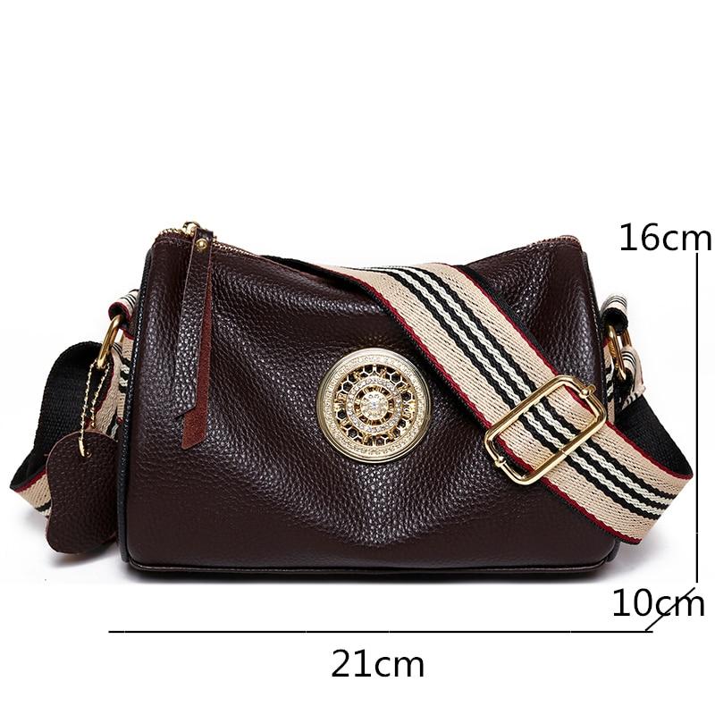 Borse da donna in vera pelle Borse a tracolla da donna con chiusura in metallo rotante di design Borsa a tracolla femminile di nuova marca di lusso