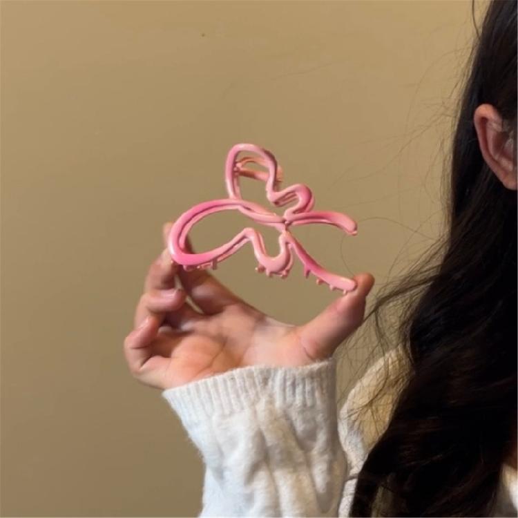 Temperament Ponytail Hair Claw Girl Hair Clip with Hollowed Butterfly for Braids