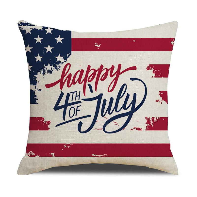 

Льняная наволочка с флагом-буквой даты, автомобильная подушка, офисная подушка для сна 45 * 45Cm (linen)