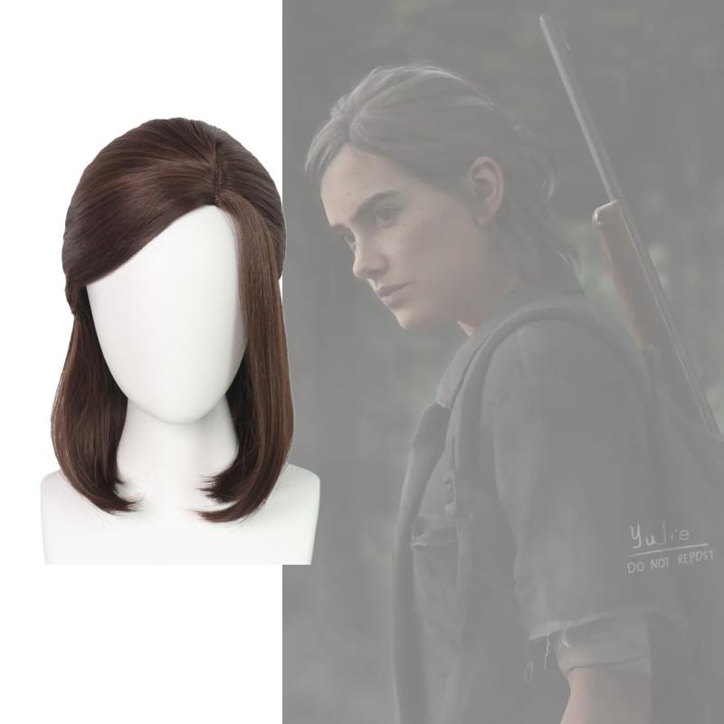 The Last Of Us Ellie Brown Cosplay Wig With Breathable Natural Feel For Scene Dressing