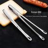 Korean Style Stainless Steel BBQ Grilling Tongs for Kitchens & Restaurants