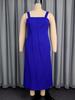 Women's Plus Size Camisole Dress & Jacket Set - Slimming Square Neck, Cinched Waist, Elegant Long Dress for Commuting or Dates