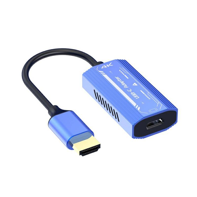 

H161 4K 60Hz HDMI Male to Dual Type-C Female Video Adapter Aluminum Alloy Converter As Shown A