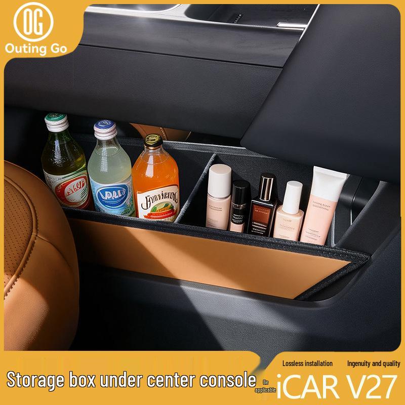 Under-Console Storage Pocket for Chery iCAR V27: Car Organizer and Interior Accessory