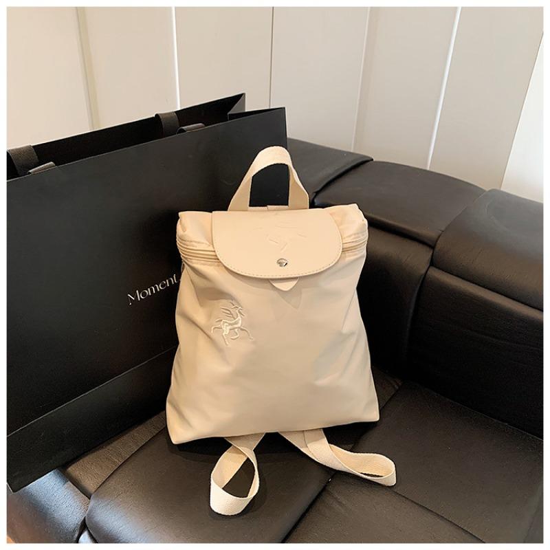 Tide Pendler-Tasche weibliche College-Studentin lässiger Rucksack Stickerei Farbabstimmung faltbar tragbar schräger Umhänge-Rucksack weiblich
